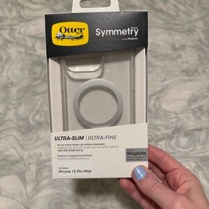OtterBox Symmetry Clear Glitter Case for iPhone 15 Pro Max